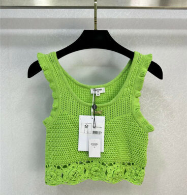 Chanel sweet cool hot girl round neck knitted vest