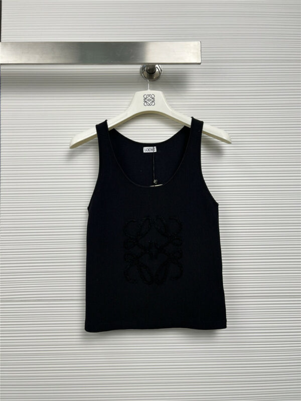 loewe towel embroidered logo all-match vest top