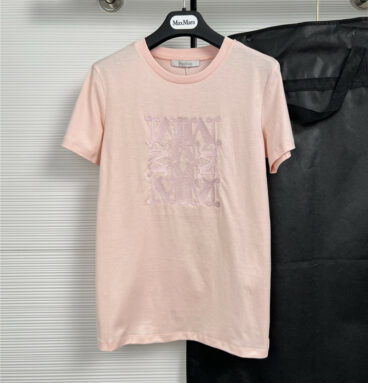 MaxMara The Cube series letter embroidery T-shirt