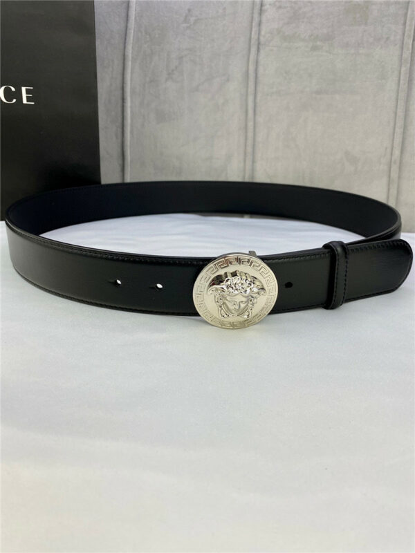 versace belt in classic greek leather
