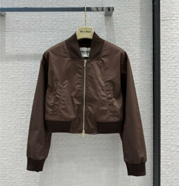 miumiu chocolate brown super short jacket