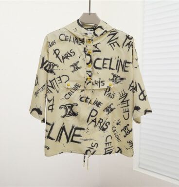 celine full print graffiti letter sweater