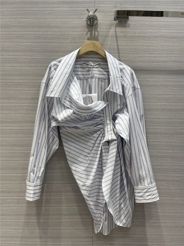 alexander wang cropped striped shirt