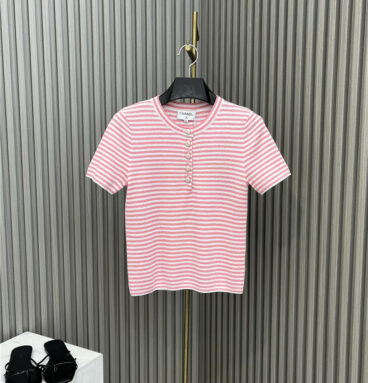 chanel knitted short sleeve top