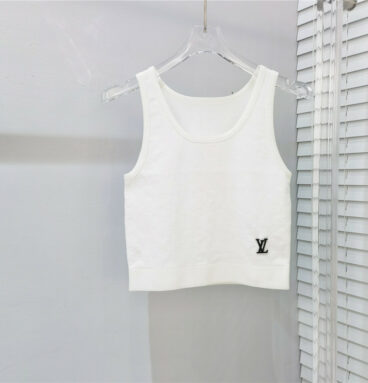 louis vuitton LV new hem classic 𝐋𝐨𝐠𝐨 embellished vest