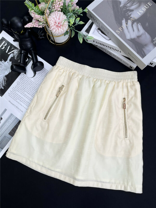 miumiu elastic waist sunscreen skirt