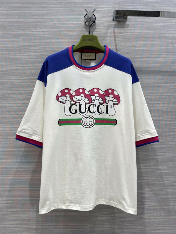 gucci girl heart mushroom cotton T-shirt