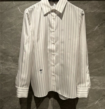 dior striped silk shirt