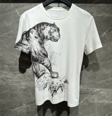 dior tiger print T-shirt