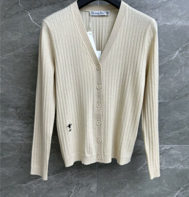 dior pit strip knitted cardigan