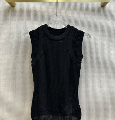 fendi fake two piece knit camisole top