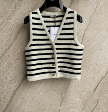 celine striped vest