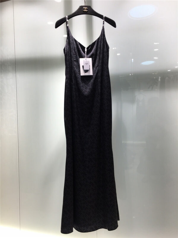 Chanel halter strap logo print dress