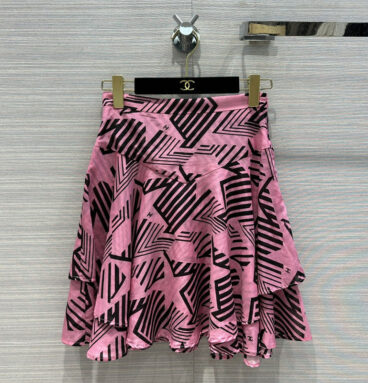 Chanel coco beach silk cotton skirt
