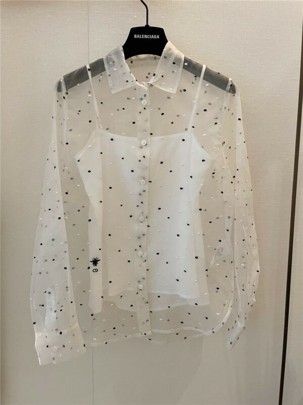 Dior new polka dot two-piece shirt