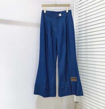 gucci spring and summer new tencel denim wide leg pants