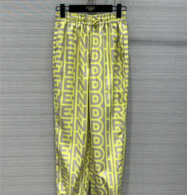 fendi limited capsule collection neon green jogging pants
