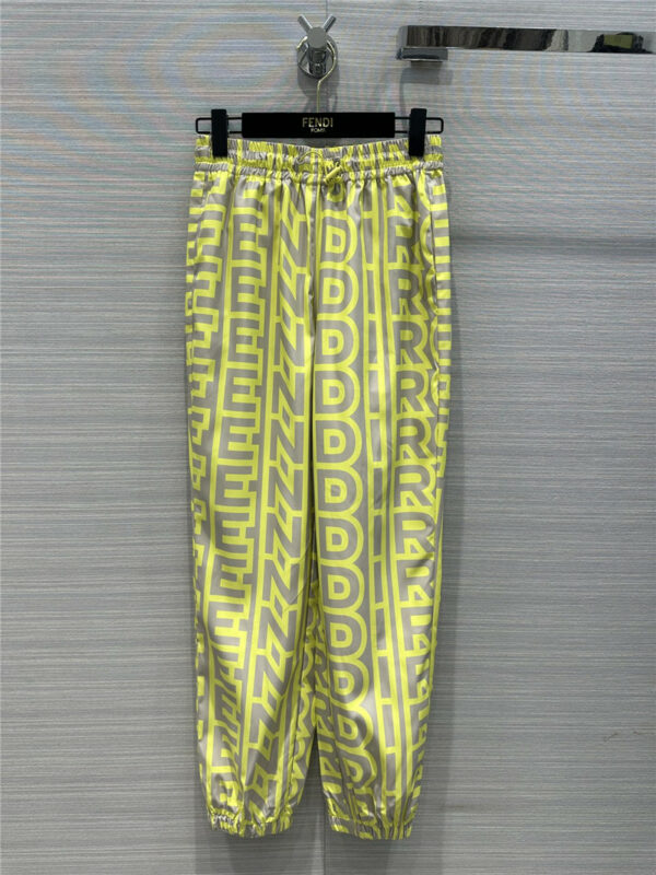 fendi limited capsule collection neon green jogging pants