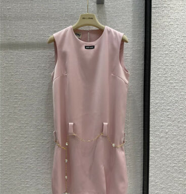 miumiu pink sleeveless dress