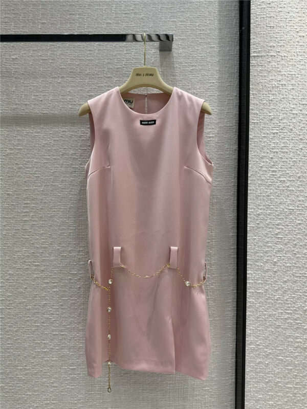 miumiu pink sleeveless dress