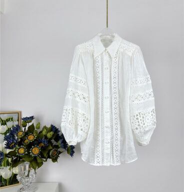 zimm panel style wide-sleeved village shirt
