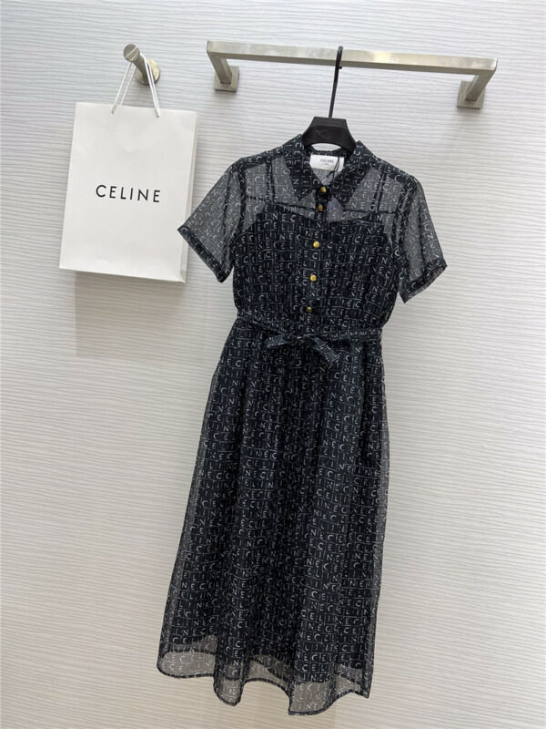 celine letter print dress