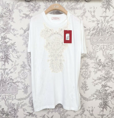 Valentino summer new lace hollow T-shirt
