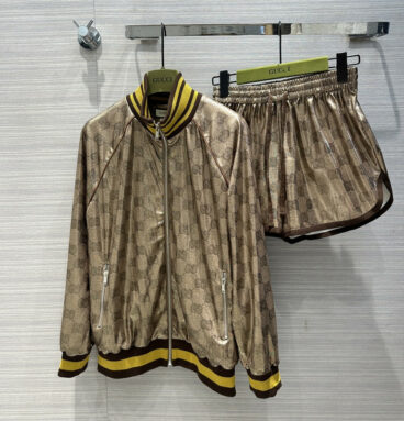gucci trendy casual metallic GG suit