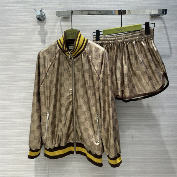 gucci trendy casual metallic GG suit