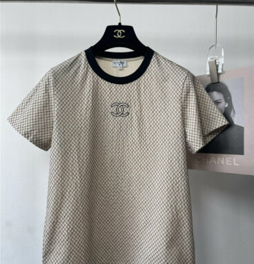 chanel second-hand series embroidered logo T