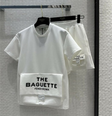 fendi baguette large pocket printed sweater set