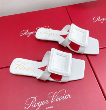 Roger vivier embroidered buckle mules