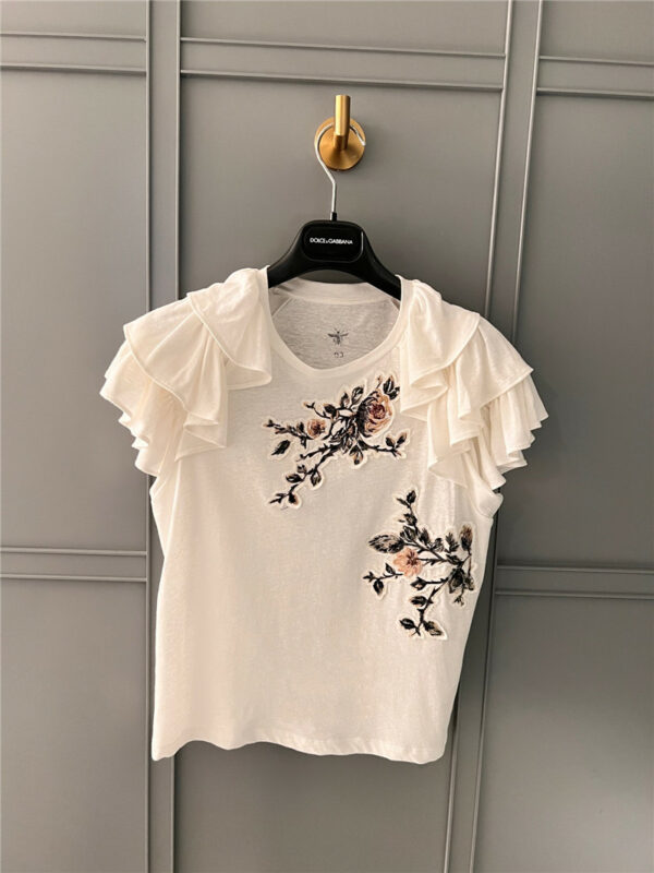 dior heavy industry embroidery T