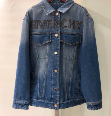 Givenchy new logo letter embroidery denim jacket
