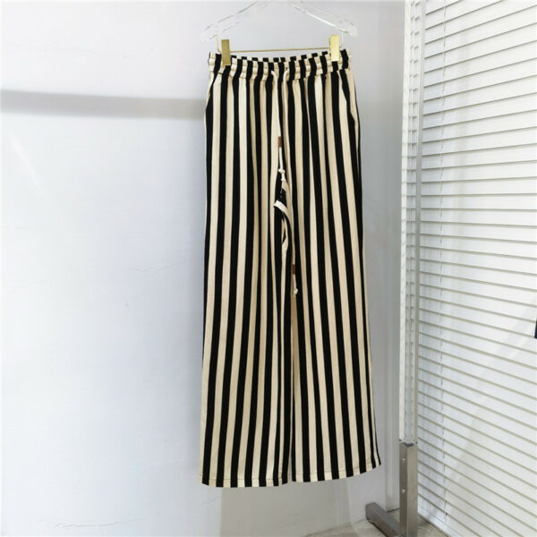 loewe summer style vintage drawstring elastic waist trousers