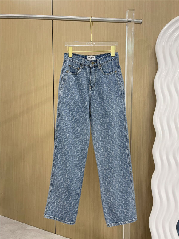 YSL jacquard jeans