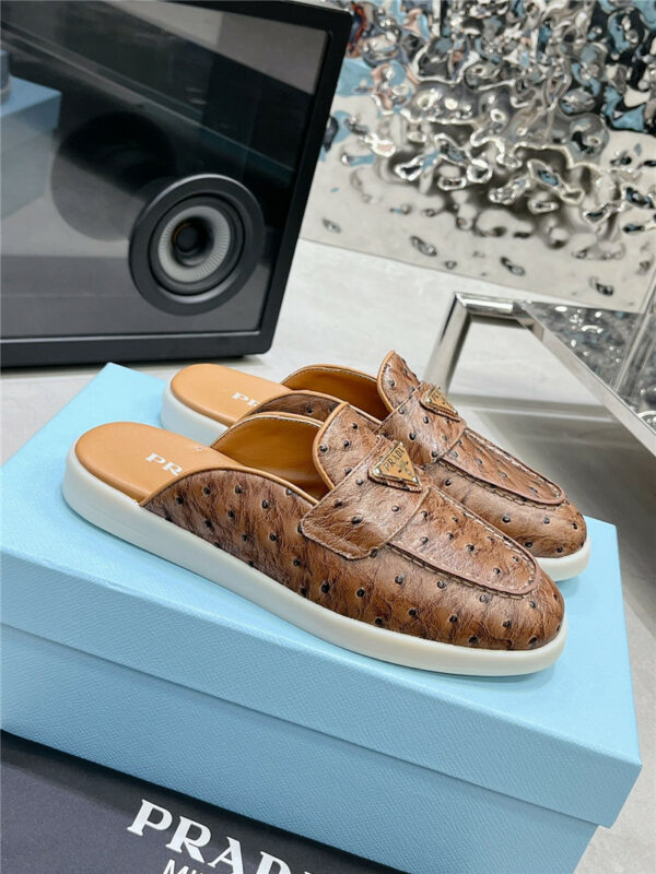prada new loafers half slippers