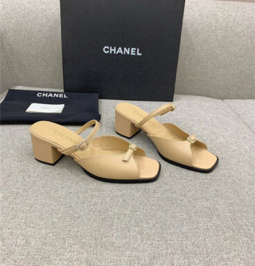 Chanel summer new high heel slippers