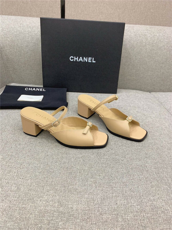 Chanel summer new high heel slippers