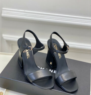 Chanel new pearl heel sandals