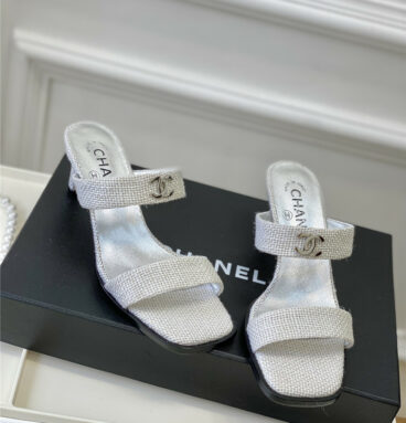 Chanel second-hand series braided surface sandals