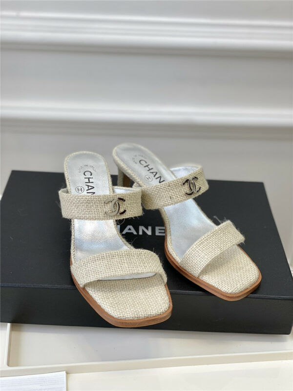 Chanel second-hand series braided surface sandals