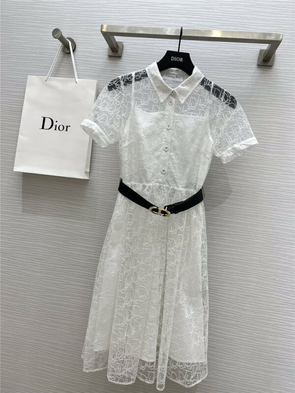 dior letter embroidery dress