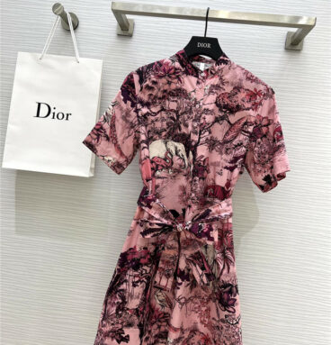 Dior Jouy animal print silk dress