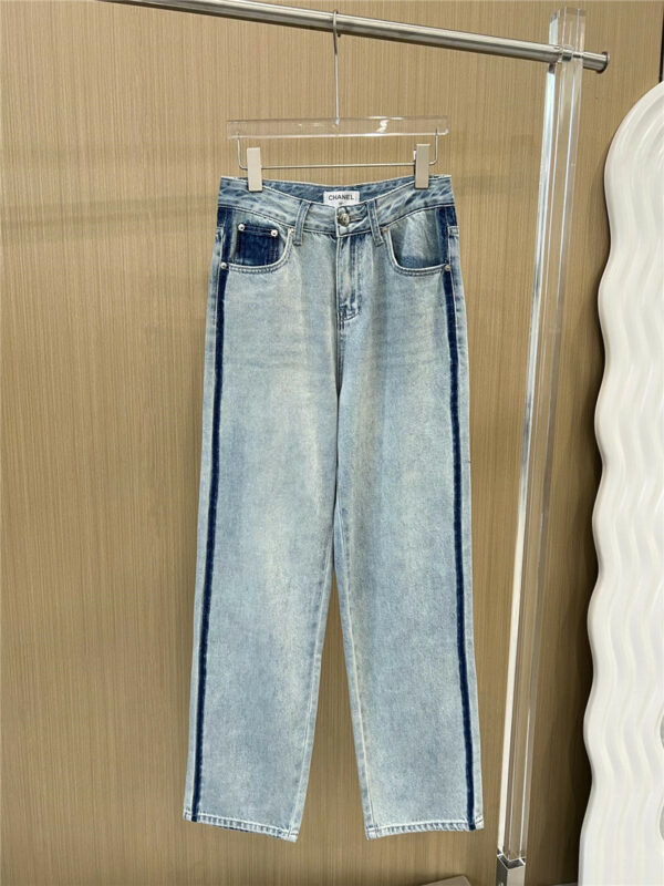 Chanel Contrast Side Double C Pocket Jeans