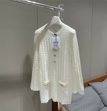 Chanel new hollow cable knit dress