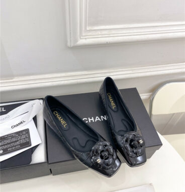 Chanel catwalk style camellia shoes
