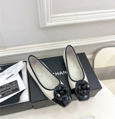 Chanel catwalk style camellia shoes