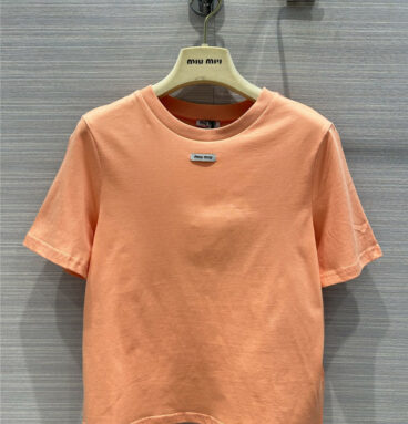 miumiu letter label short-sleeved T-shirt