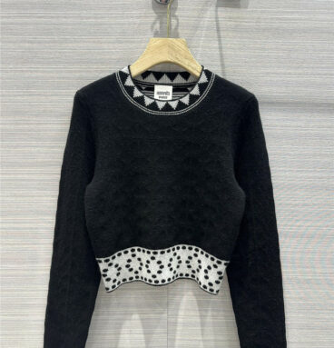 Hermès shadow jacquard cashmere sweater